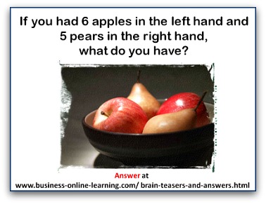 Brainteaser about Apples and Pears