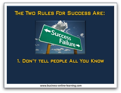 Business Online Learning Humour Rules of Success