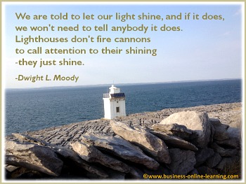 Quote on the Shining of Lighthouse
