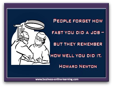 Quote by Howard Newton on Quality